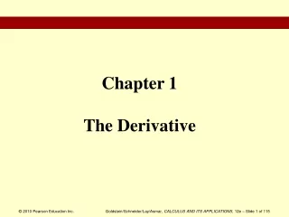 Chapter 1 The Derivative