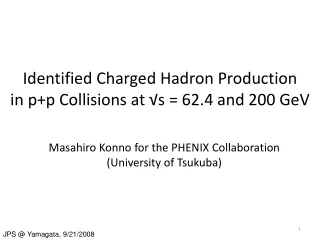 Identified Charged Hadron Production in p+p Collisions at √s = 62.4 and 200 GeV