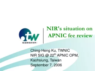 NIR's situation on APNIC fee review