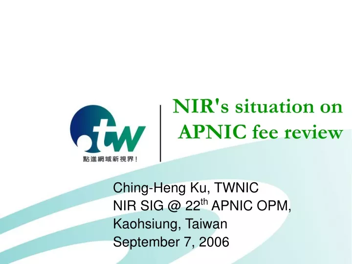 nir s situation on apnic fee review