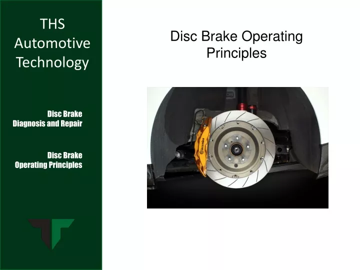 disc brake operating principles