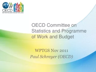 OECD Committee on Statistics and Programme of Work and Budget