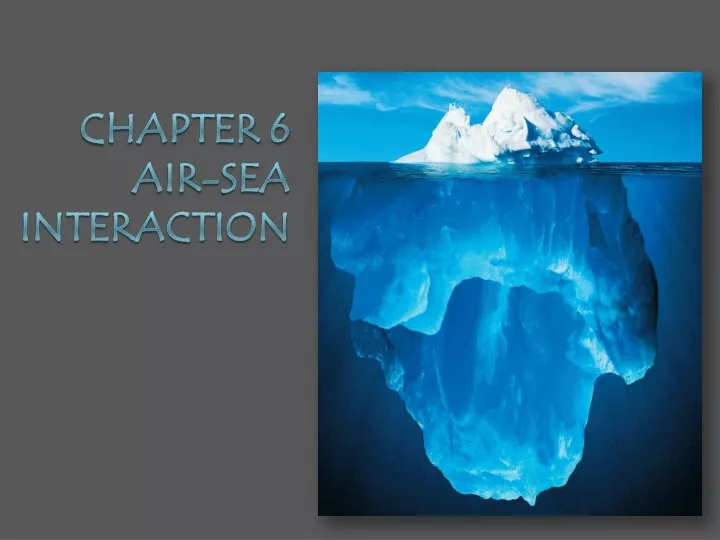 chapter 6 air sea interaction