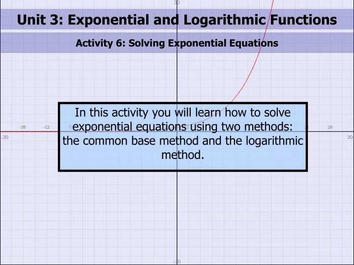 unit 3 exponential and logarithmic functions