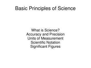 Basic Principles of Science