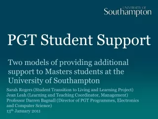 PGT Student Support