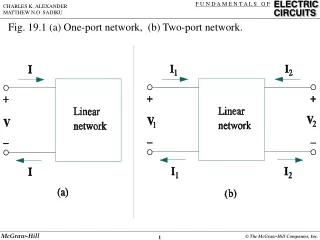Fig. 19.1  (a) One-port network,  (b) Two-port network.