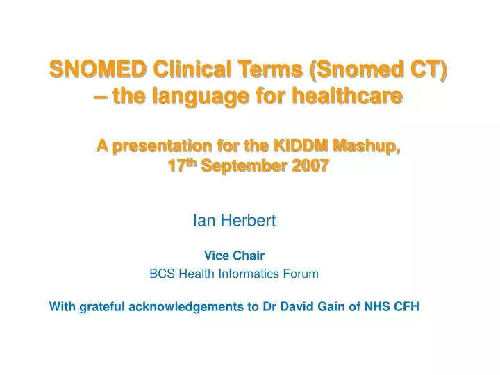 snomed clinical terms snomed ct the language
