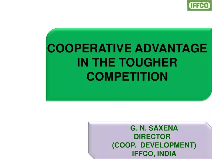 cooperative advantage in the tougher competition