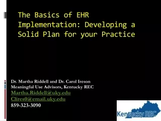 The Basics of EHR Implementation: Developing a Solid Plan for your Practice