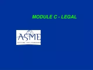 MODULE C - LEGAL