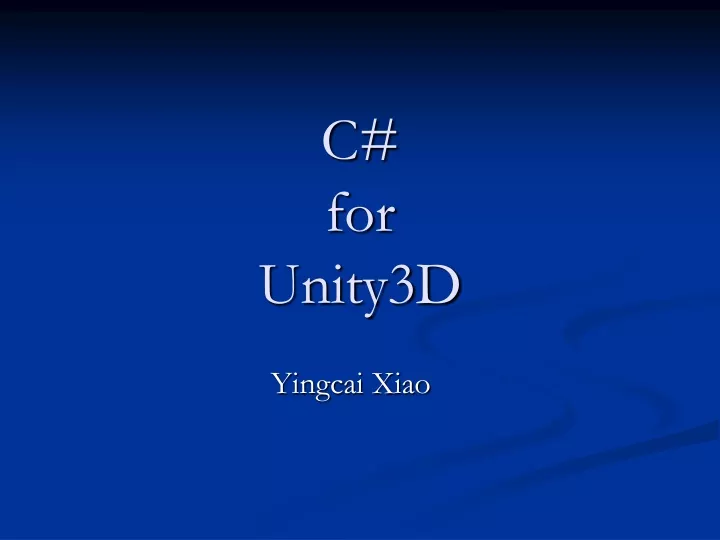 c for unity3d