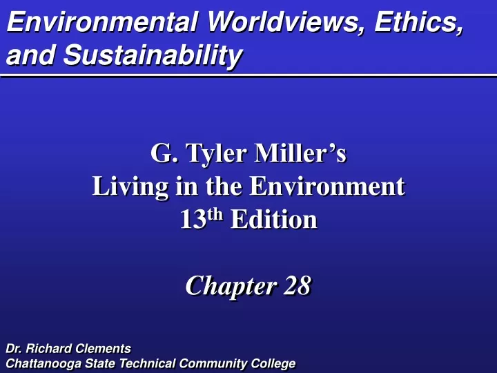 environmental worldviews ethics and sustainability