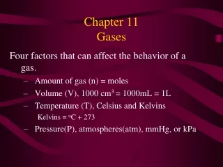 Chapter 11  Gases