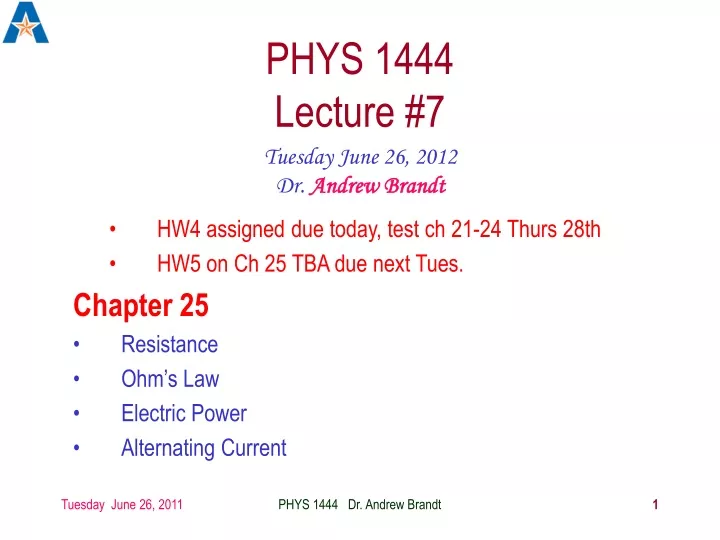 phys 1444 lecture 7
