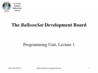 The  BalloonSat  Development Board