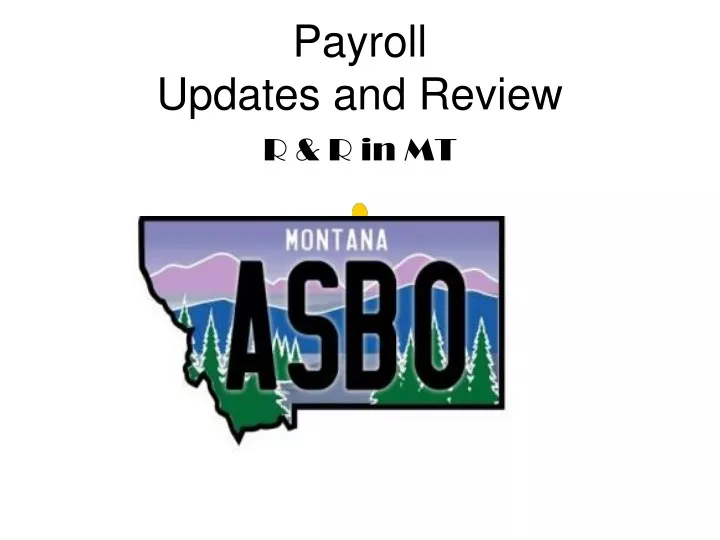 payroll updates and review