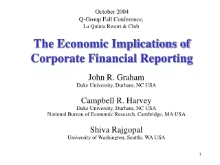 The Economic Implications of  Corporate Financial Reporting