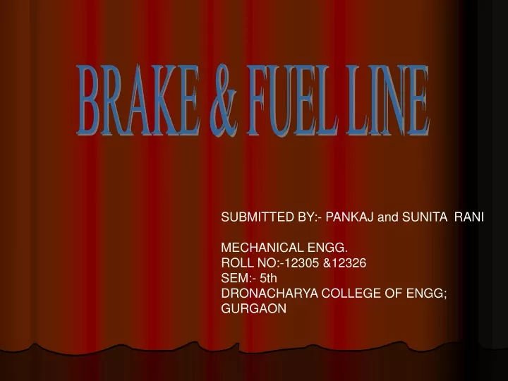 brake fuel line