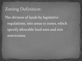 Zoning Definition: