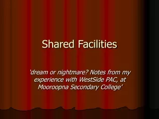 Shared Facilities