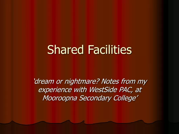 shared facilities