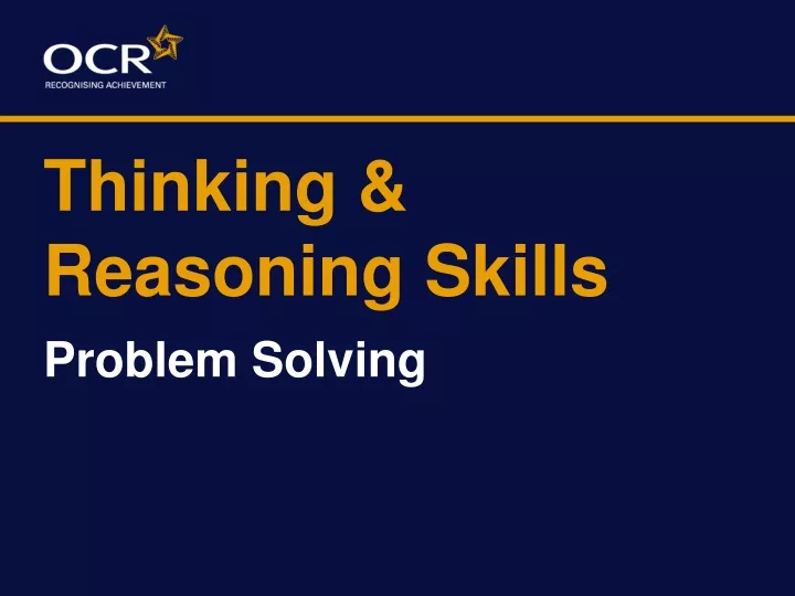 thinking reasoning skills