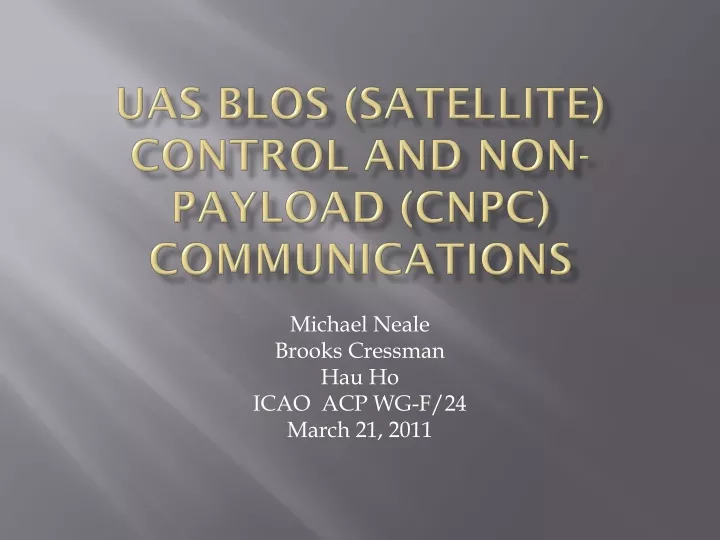 uas blos satellite control and non payload cnpc communications