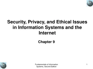 Security, Privacy, and Ethical Issues in Information Systems and the Internet