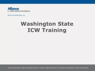 Washington State  ICW Training