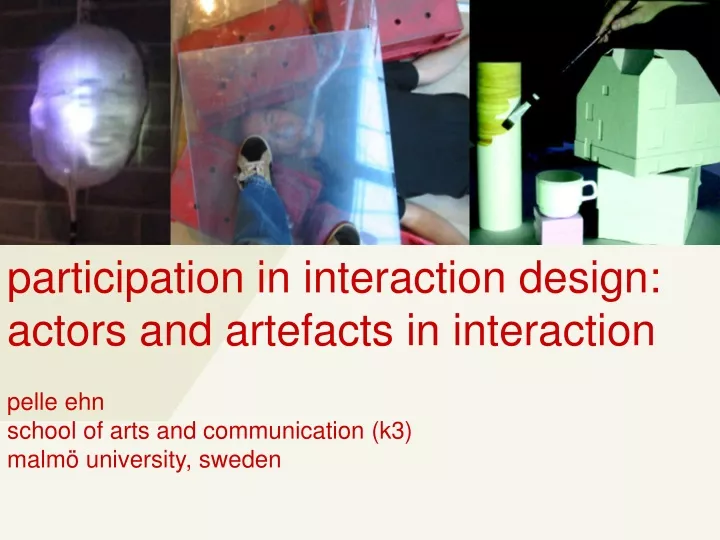 participation in interaction design actors