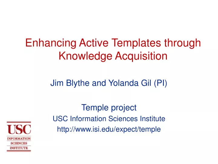 enhancing active templates through knowledge acquisition