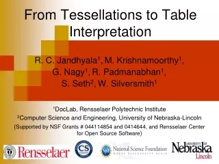 From Tessellations to Table Interpretation