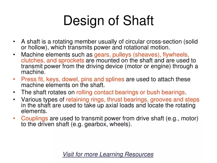 design of shaft