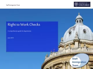 Right to Work Checks A comprehensive guide for departments June 2015