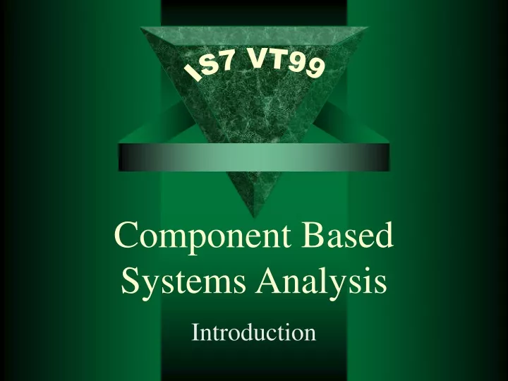 component based systems analysis