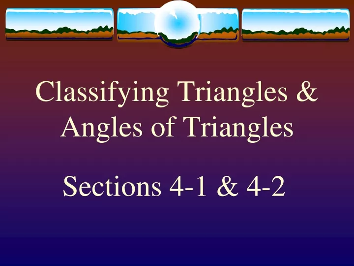 classifying triangles angles of triangles