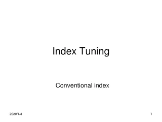 Index Tuning