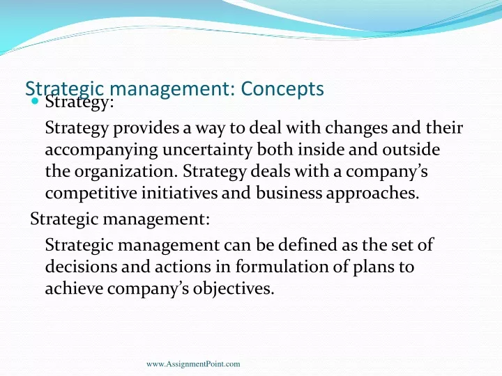 strategic management concepts