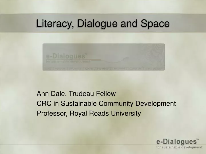 literacy dialogue and space