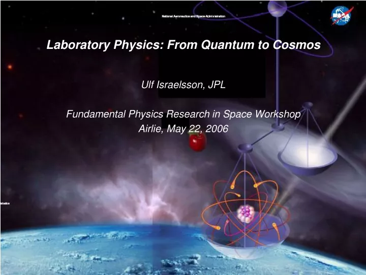 laboratory physics from quantum to cosmos