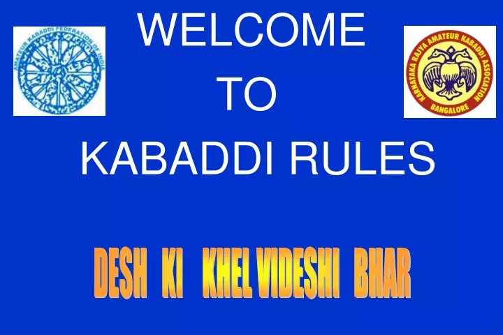 welcome to kabaddi rules