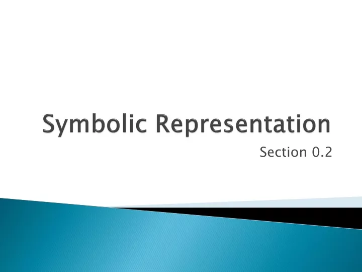 symbolic representation