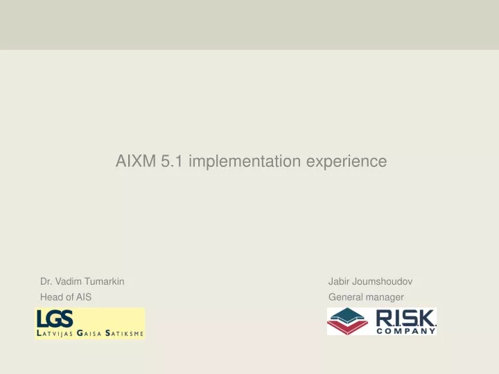 aixm 5 1 implementation experience