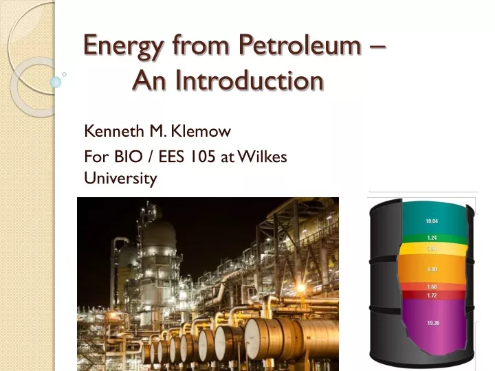 energy from petroleum an introduction