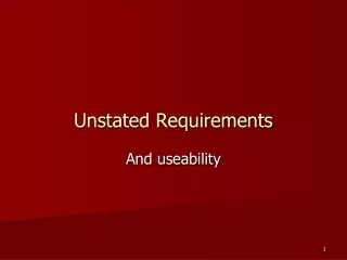 Unstated Requirements
