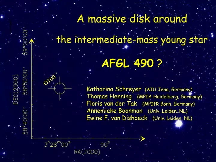 a massive disk around the intermediate mass young