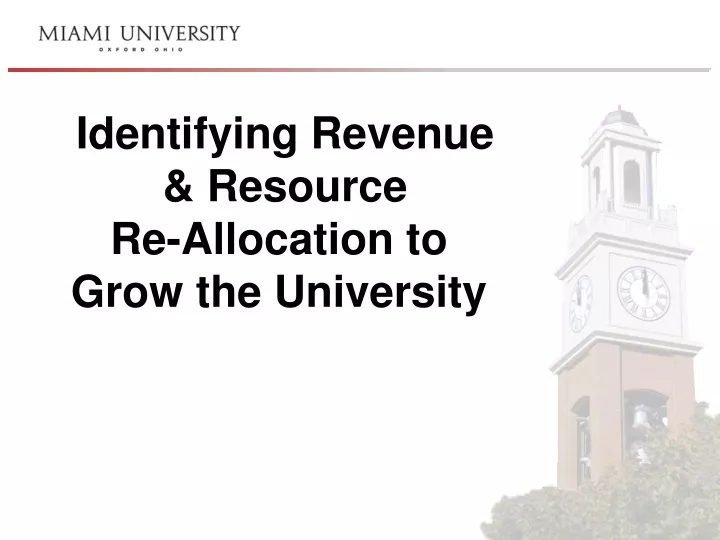 identifying revenue resource re allocation