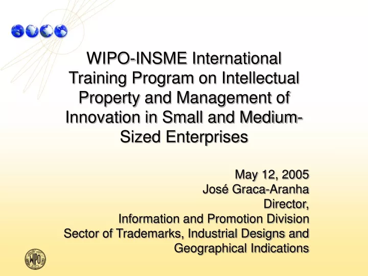 wipo insme international training program