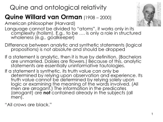 Quine and ontological relativity
